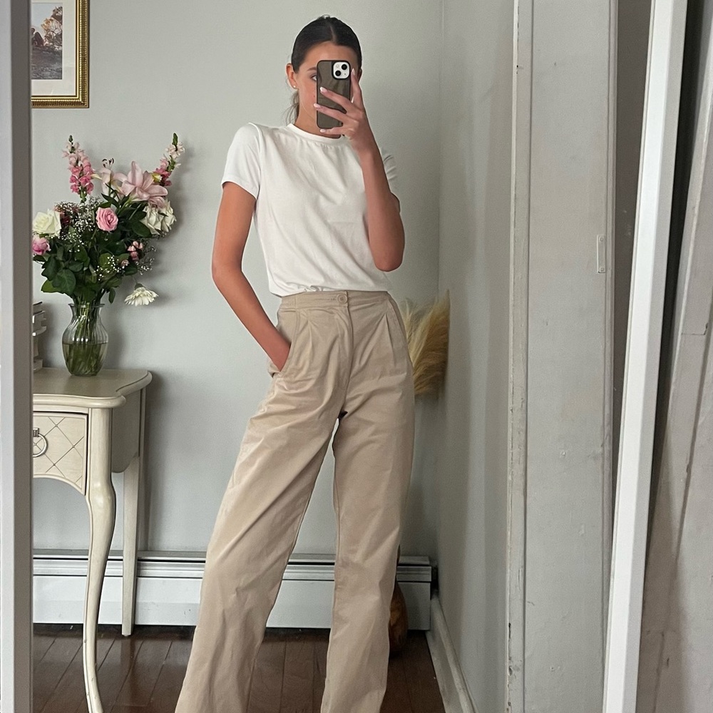 Djerf Avenue Cotton on the Go Pant in Sand